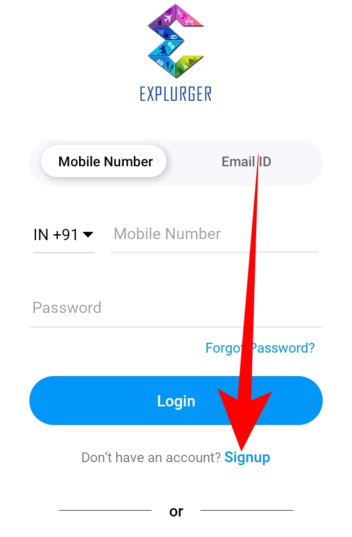 Explurger App पर अकाउंट कैसे बनाये - How to create account on Explurger App