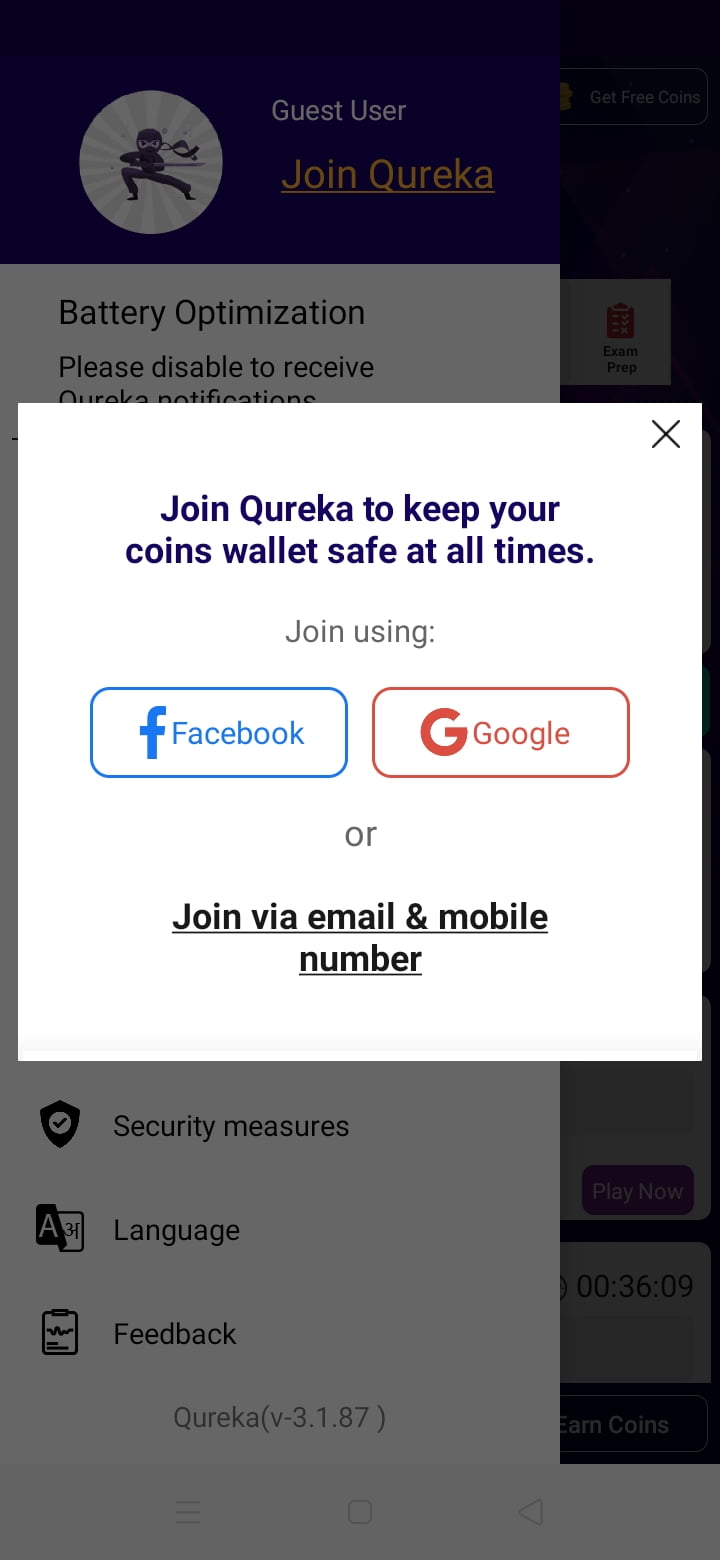 Qureka App पर Account कैसे बनाये 