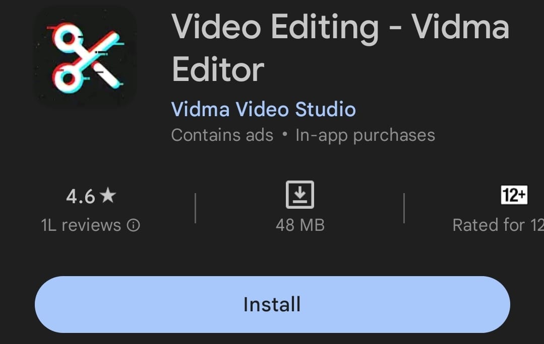 Vidma Video Editing App