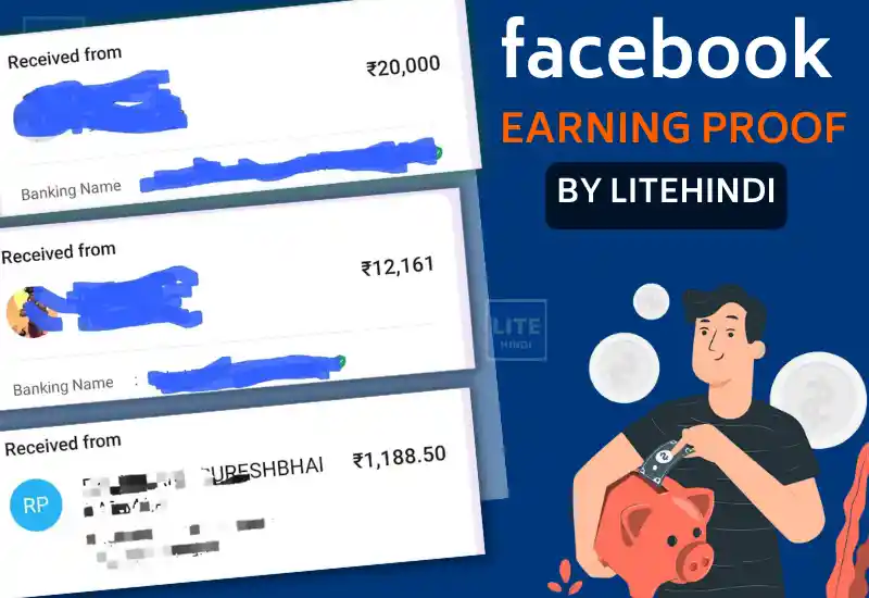 Facebook Earning Proof By Litehindi