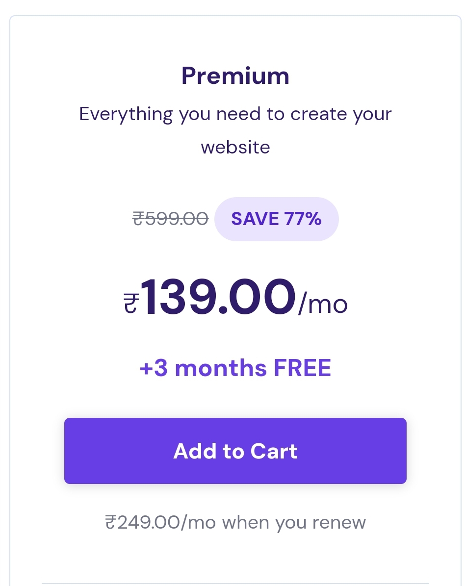 Hostinger Premium Web Hosting 
